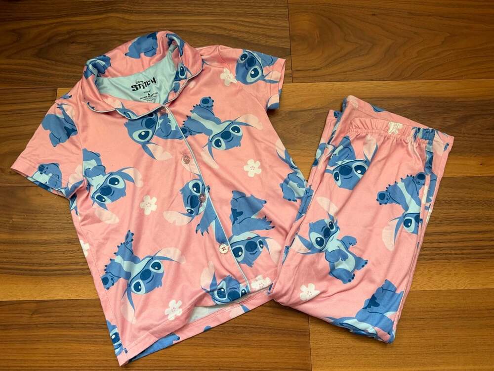 Disney Stitch Pajama set girls size 6